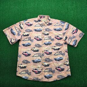 Clearwater Shirt Mens XL‎ Button Down Classic Muscle Cars Beach Summer Casual